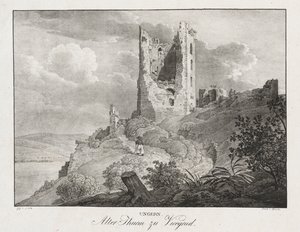 Hungary, Old Tower at Vicegrad by Jakob Alt
