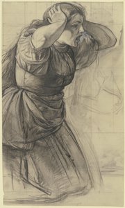 Terrified Woman from the "Lightning-Struck Shepherd"