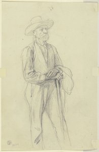 Peasant with Hat and Walking Stick by Jakob Becker