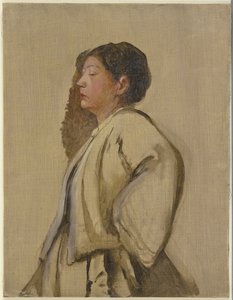 Portrait Study of a Young Woman by Jakob Becker