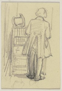 Back Figure of a Man in a Tailcoat by Jakob Becker