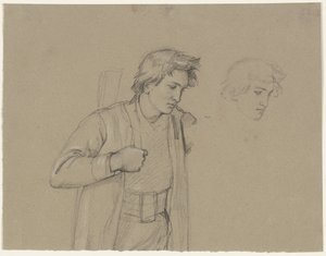 Young Man in Half Figure by Jakob Becker