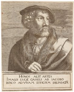 Portrait of the Artist Lucas Gassel by Jakob Binck