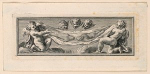 Vignette with Angels and Instruments of the Passion by Jakob Frey