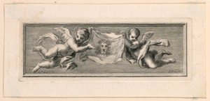 Vignettes with Angels and Instruments of the Passion by Jakob Frey