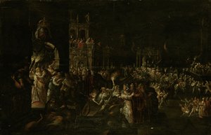 A Carnival Night in a Baroque Piazza