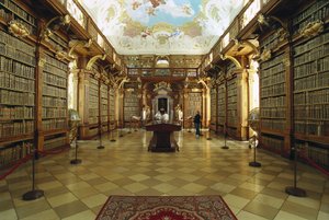 View of the library of Melk Abbey by Jakob Prandtauer
