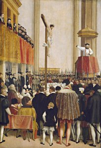 The Sermon of the Papal Legate Cornelio Musso in the Augustinian Church of Vienna by Jakob Seisenegger