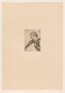 Portrait of Malvina Dedeyn with Needlework