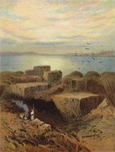 Ruins of Babylon and hanging gardens by James (after) Clark