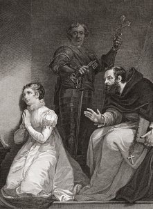 John Feckenham visits Lady Jane Grey in the Tower of London by James (after) Northcote