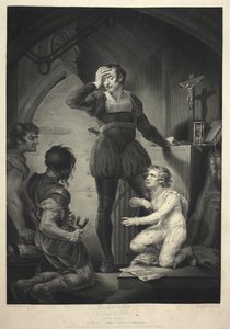 King John. Act IV, Scene I: Hubert with Arthur in the Prison by James (after) Northcote