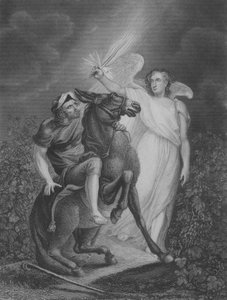 The Angel appearing to Balaam, Numbers 22, Verse 21-36 by James (after) Northcote