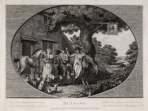 Hunting, engraved by Robert Pollard by James (after) Pollard