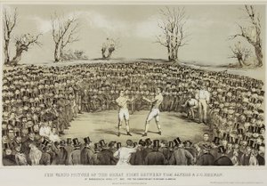 The Great Fight Between Tom Sayers and J.C. Heenen at Farnborough by James (after) Ward