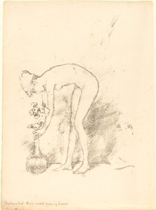 A Nude Model Arranging Flowers, c. 1892
