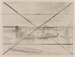 Battersea Dawn Cadogan Pier, 1861 by James Abbott McNeill Whistler