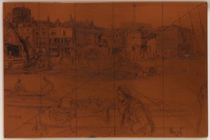 Black Lion Wharf (etching plate)