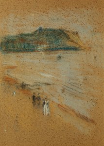 Figures on a Beach Near Cliffs, circa 1870-74