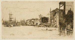 Free Trade Wharf in London by James Abbott McNeill Whistler