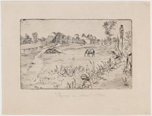 Landscape with Horses, 1859 by James Abbott McNeill Whistler