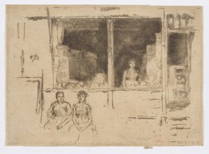 Melon Shop, Hounsditch, c.1886-88 by James Abbott McNeill Whistler