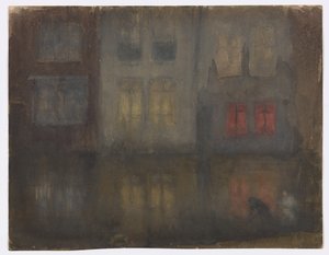 Nocturne: Black and Red–Back Canal, Holland