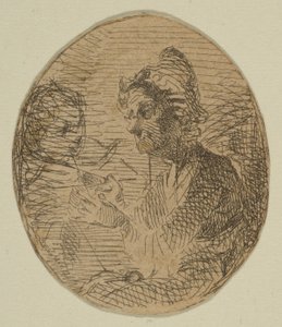 Old Woman and Child in Oval from Sketches on the Coast Survey Plate by James Abbott McNeill Whistler