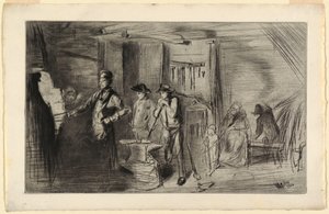 Print, The Forge, from the Series Etchings on the Thames and Other Subjects, 1861 by James Abbott McNeill Whistler