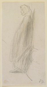 Profile Sketch of an Old Woman Standing, 1858