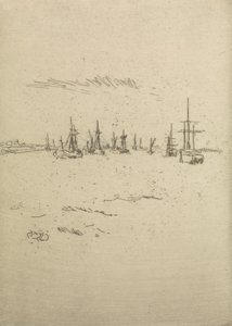 Return to Tilbury, from a set of twelve etchings entitled The Naval Review