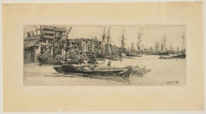 Thames Warehouses by James Abbott McNeill Whistler