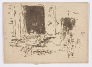 The Barrow- Quartier des Marolles, Brussels by James Abbott McNeill Whistler