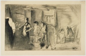 The Forge from Sixteen Etchings of Scenes on the Thames and Other Subjects by James Abbott McNeill Whistler