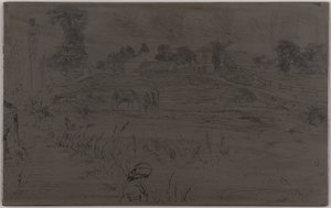 The Landscape with the Horse by James Abbott McNeill Whistler