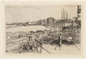 The Pool, from Sixteen Etchings of Scenes on the Thames by James Abbott McNeill Whistler
