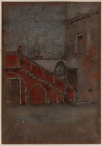 The Staircase: Note in Red by James Abbott McNeill Whistler