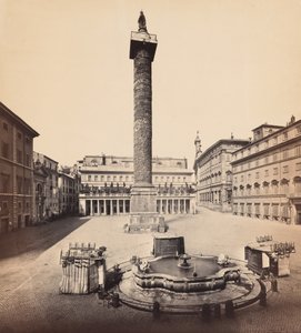 Piazza Colonna, Column of Marcus Aurelius and Chigi Palace by James Anderson