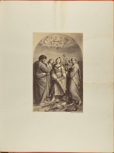 Raphael, Saint Cecilia. Bologna. engraving