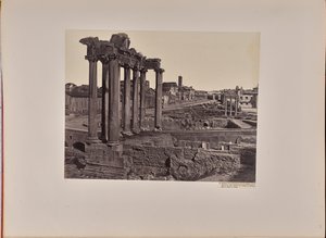 General View of the Roman Forum from the Capitoline Hill, with the Eight Columns of the Temple of Saturn in the Foreground and the Colosseum in the Background by James Anderson