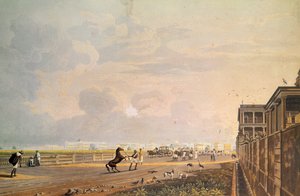 View of Esplanade Row from the Chouringhee Road, Calcutta, engraved by Robert Havell, published 1824