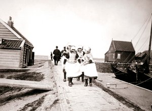 Children on Marken Island, Netherlands