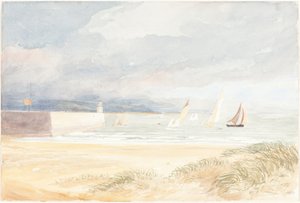 Shore Scene with Sailboats, Portland, Dorset