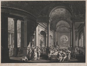 Inside view of the Supper-room & part of the Ball-room in a Pavilion erected for a Fete Champetre in the Garden of the Earl of Derby