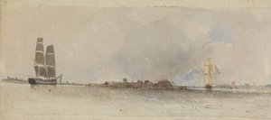 Coastal Scene with Shipping