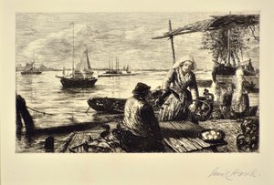 A Market Boat, Holland by James Clarke Hook