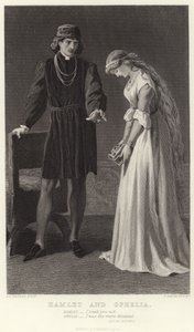 Hamlet and Ophelia, Act III, Scene I by James Dawson Watson