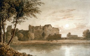 Allington Castle, near Maidstone, Moonlight, 19th century by James Duffield Harding