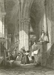 Church of Polignac, Auvergne by James Duffield Harding