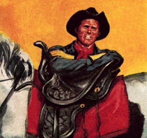 Cowboy with His Saddle
